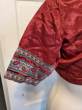 Load image into Gallery viewer, Burgundy Satin Choli/Midriff Top