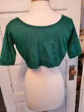 Load image into Gallery viewer, Forest Green Choli/Midriff Top