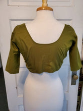 Load image into Gallery viewer, Olive Green Choli/Midriff Top