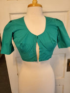 Turquoise Choli/Midriff Top