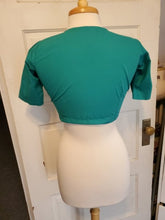 Load image into Gallery viewer, Turquoise Choli/Midriff Top