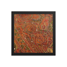 Load image into Gallery viewer, Framed Poster - Orange Embellished Saree