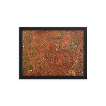 Load image into Gallery viewer, Framed Poster - Orange Embellished Saree