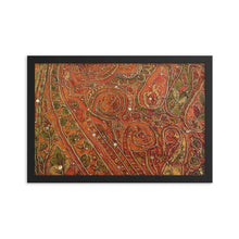 Load image into Gallery viewer, Framed Poster - Orange Embellished Saree