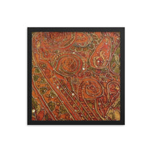 Load image into Gallery viewer, Framed Poster - Orange Embellished Saree