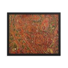 Load image into Gallery viewer, Framed Poster - Orange Embellished Saree