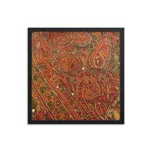 Load image into Gallery viewer, Framed Poster - Orange Embellished Saree