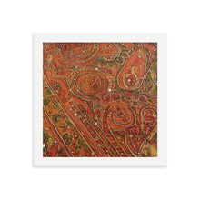 Load image into Gallery viewer, Framed Poster - Orange Embellished Saree