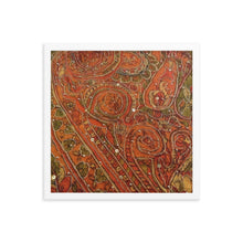 Load image into Gallery viewer, Framed Poster - Orange Embellished Saree